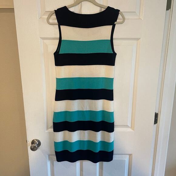 Milly Women's Multicolor Striped Scoop Neck Knit Sleeveless Sweater Dress Sz Med - Picture 1 of 11